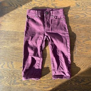 Janie and Jack maroon jeans — 18-24mos